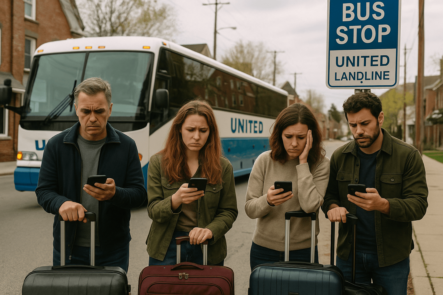 united airlines discontinue landline bus