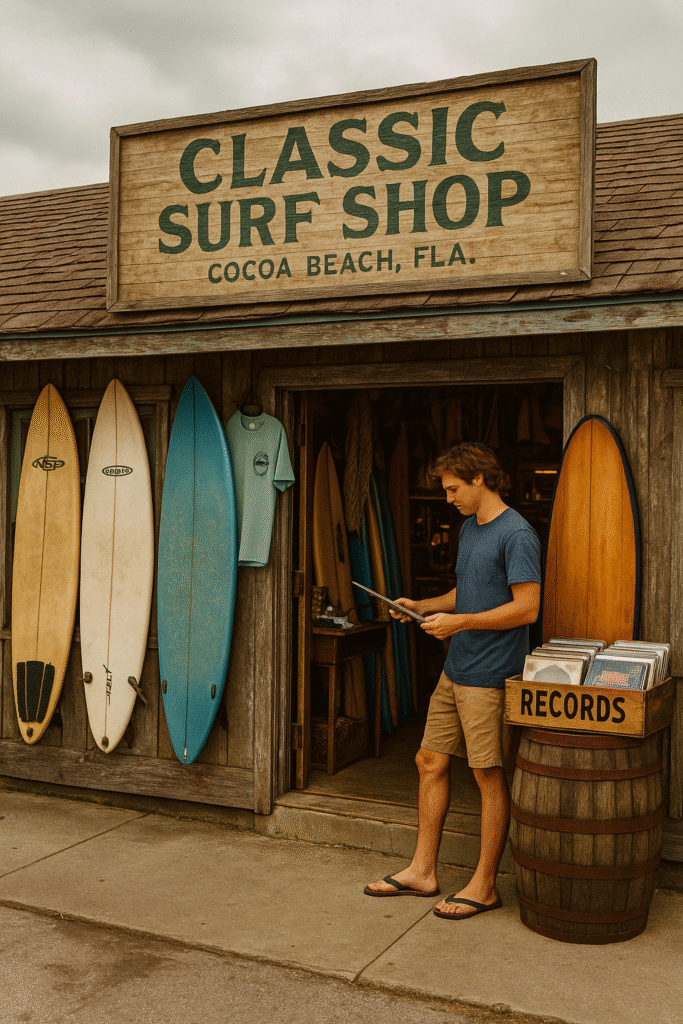Surf and Vinyl Shops in Cocoa Beach