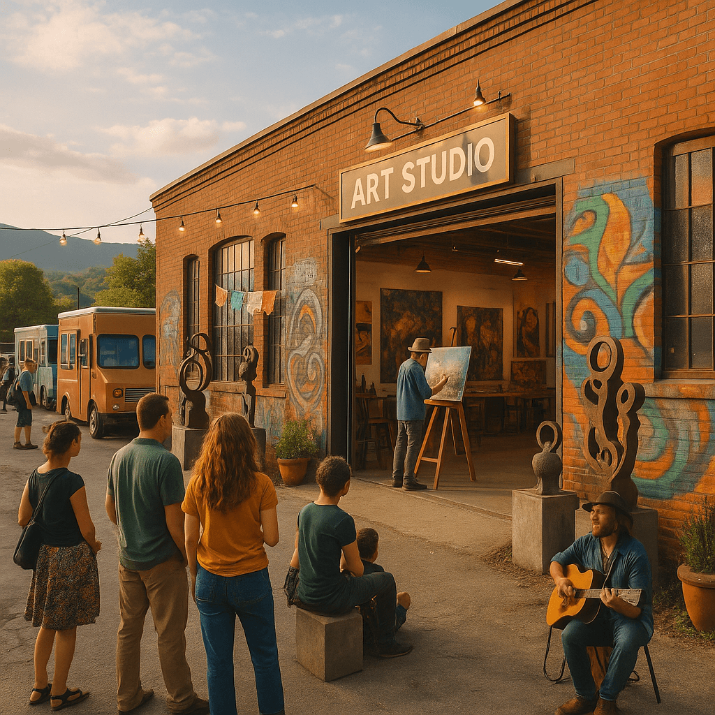 Vinyl Browsing Gallery Hops in Asheville NC