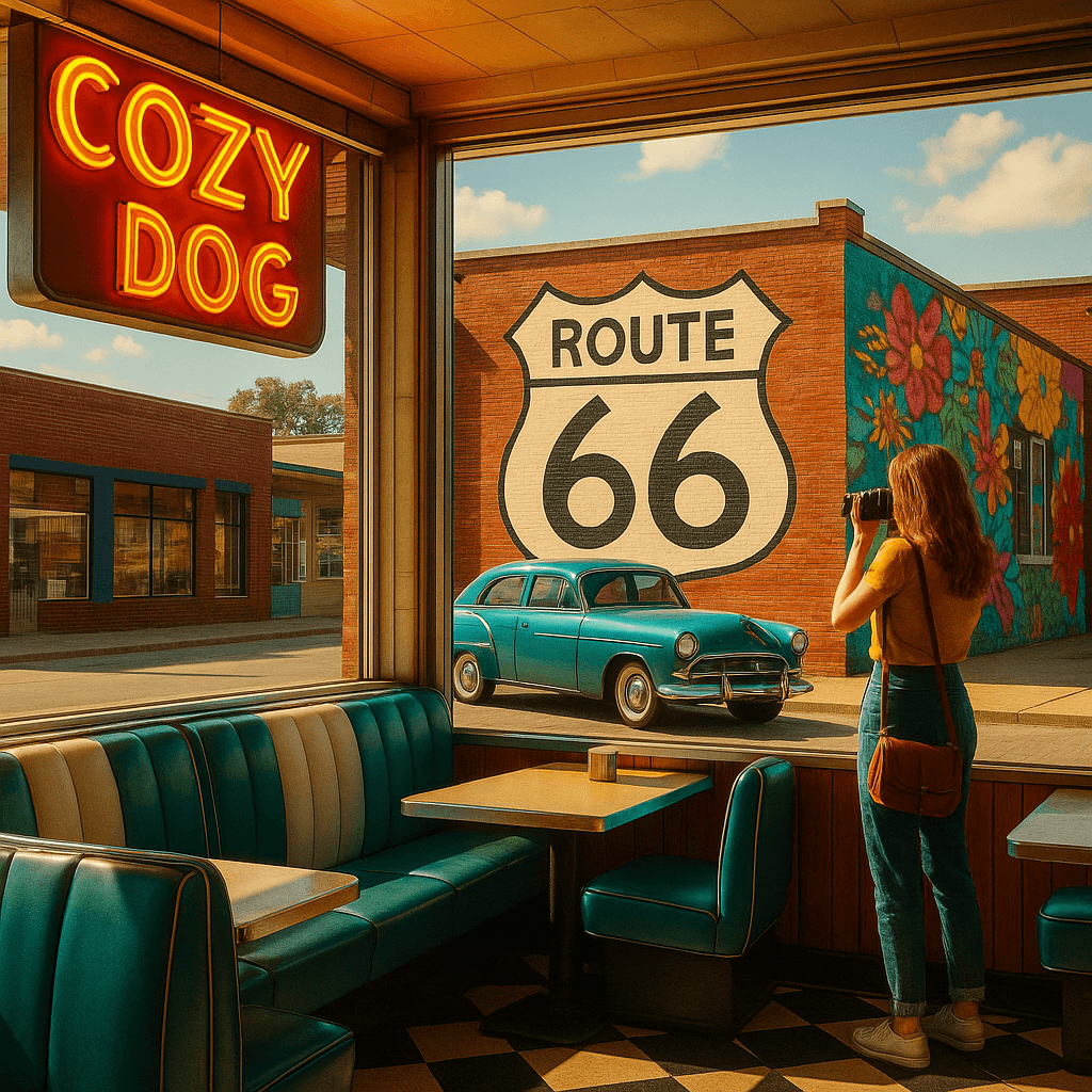 Best Retro Diner Springfield IL + Iconic Mural Tour